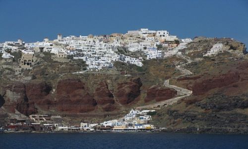 Zdjecie GRECJA / Cyklady / Santorini  / widok na Oia