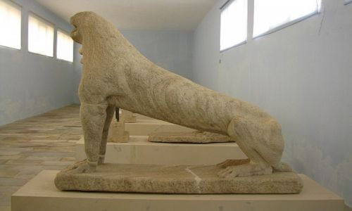 Zdjęcie GRECJA / Cyklady / Delos / muzeum archeologiczne lew delijski