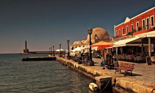 Zdjecie GRECJA / Kreta Zach. / Port w Chanii. / Stary Port w Chanii.