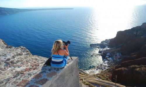 Zdjecie GRECJA / Santorini / Santorini / Oczekiwanie na zachd Soca