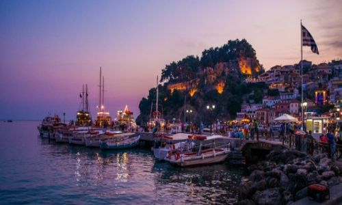 Zdjcie GRECJA / Preweza / Parga / Parga wieczorem