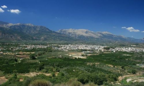 Zdjęcie GRECJA / Lakonia / Sparta / Widok na Spartę i góry Tajget