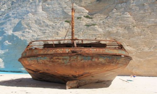 Zdjęcie GRECJA / Zakhyntos / Navagio / Historia w piasku