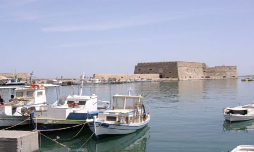 Zdjcie GRECJA / Kreta / Heraklion / Widok na port i twierdz weneck
