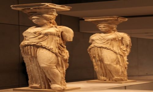 Zdjecie GRECJA / Ateny / Muzeum Akropolu / Kariatydy