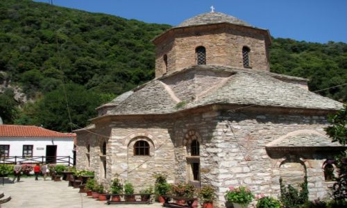 Zdjcie GRECJA / morze Egejskie / Skiatos / Klasztor Evangelistria