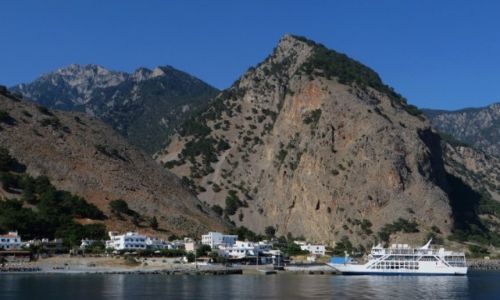 Zdjcie GRECJA / Kreta / Kreta Zachodnia / panorama Agia Roumeli