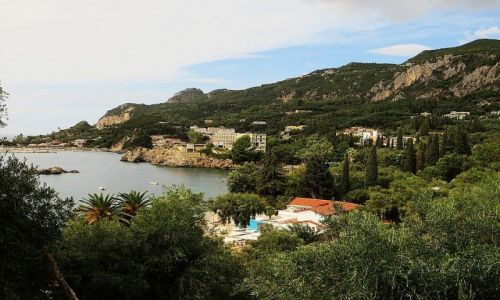 Zdjcie GRECJA / Morze Joskie / Korfu / widok na Paleokastritsa