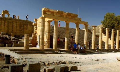 Zdjęcie GRECJA / Rodos / Akropol Lindos / Wśród antycznych ruin