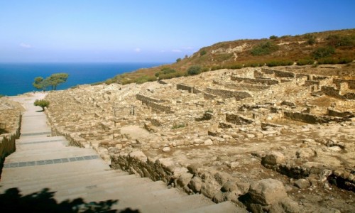 Zdjecie GRECJA / Rodos / Zachodni  brzeg wyspy Rodos / RUINY KAMIROS