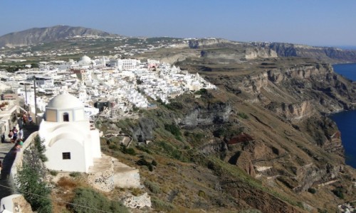 GRECJA / Santorini / Fira / Rzut oka na Fir.