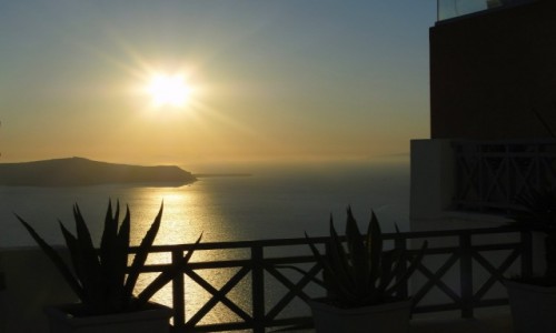 GRECJA / Santorini / Fira / Santoryski zachd soca