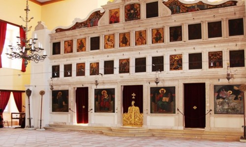 Zdjecie GRECJA / Korfu / Stara forteca / Koci w. Jerzego, ikonostas