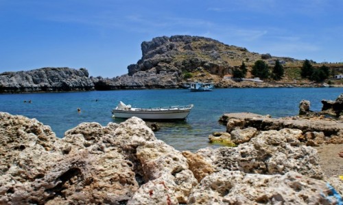 Zdjecie GRECJA / Rodos / Okolice Lindos / Zatoka w.Pawa