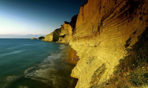 Zdjcie GRECJA / Korfu / Peroulades / Plaa Logas Sunset