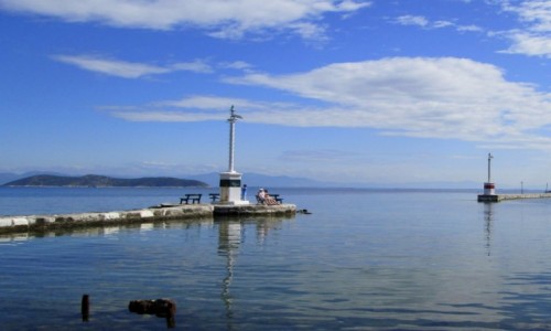 Zdjcie GRECJA / Thassos / Limenas / Wejcie do portu w Limenas