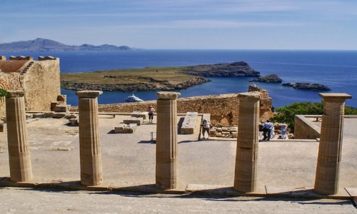 Zdjecie GRECJA / Rodos / Lindos / widok z Lindos