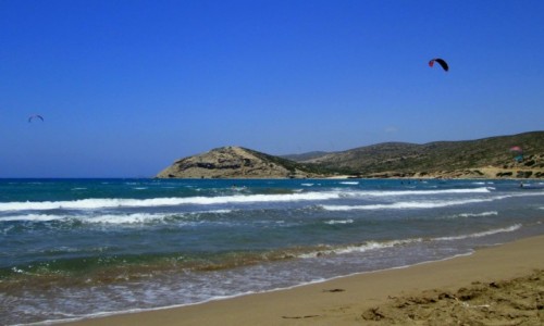 Zdjecie GRECJA / Rodos / Prasonissi / Morze Egejskie w Prasonissi (strona nawietrzna)