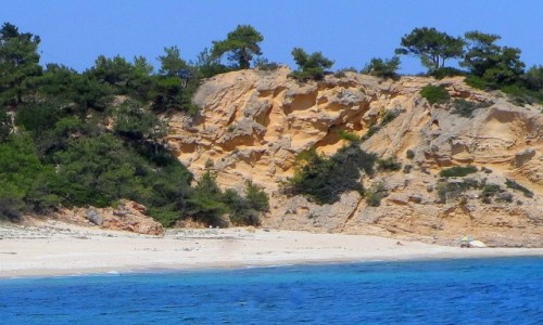 Zdjcie GRECJA / Thassos / okolice Limenarii / Wysoki brzeg