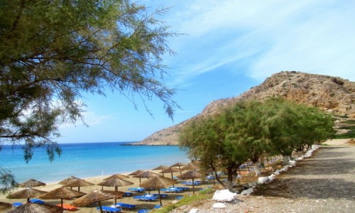 Zdjecie GRECJA / Karpathos / Arkasa / Pusta plaa...
