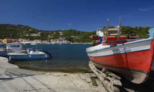Zdjcie GRECJA / Wyspy Joskie  / Paxos / port w Gaios