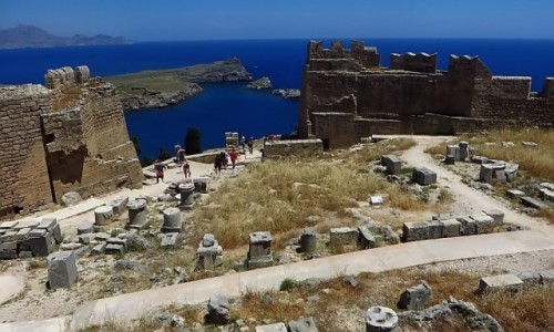 Zdjcie GRECJA / Archipelag Dodekanez / Wyspa Rodos - Lindos / akropol