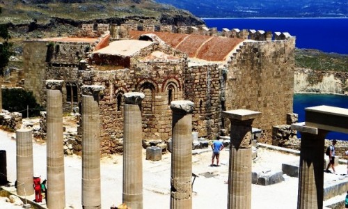 Zdjcie GRECJA / Archipelag Dodekanez / Wyspa Rodos - Lindos / akropol