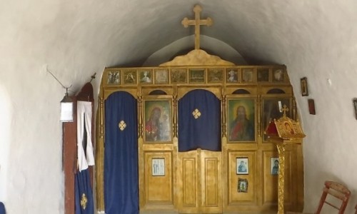 Zdjcie GRECJA / Archipelag Dodekanez / Wyspa Rodos / Monolithos kaplica w. Pantelejmona i w, Jerzego