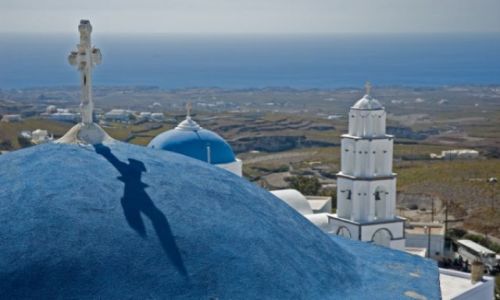 Zdjecie GRECJA / wyspy greckie / Santorini / pewnego słonecznego dnia na pięknej wyspie