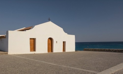 Zdjęcie GRECJA / Wyspy Jońskie / Zakynthos - St. Nicholas Beach (Agios Nikolaos) / kościółek Agios Nikolaos