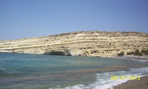 Zdjcie GRECJA / Kreta / Matala / Klif w Matali