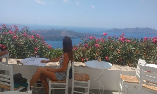 Zdjcie GRECJA / Santorini / Thira / Widok na Calder