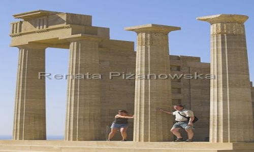 Zdjecie GRECJA / Rodos / Lindos, akropol / Lindos - akropol, witynia Ateny 