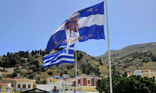 Zdjcie GRECJA / Symi / port Gialos / Na wzgrzach Symi