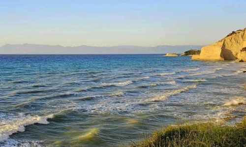 Zdj�cie GRECJA / Korfu / Logas / Na horyzoncie g�ry Albanii