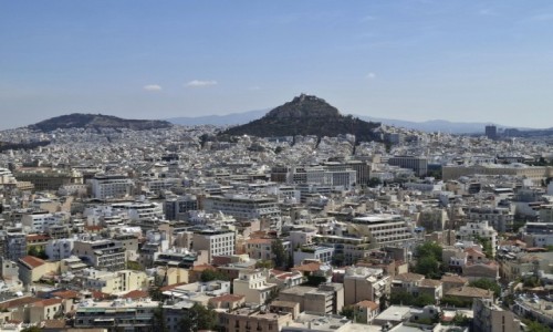 Zdjecie GRECJA / Ateny. / Ateny. / Panoramaa Aten ze wzgrzem Lycabettus.