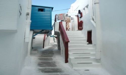 Zdjęcie GRECJA / cyklady, mykenos / cyklady, mykenos / białe uliczki na Mykenos