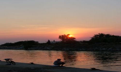 Zdjecie GRECJA / Chalkidiki / Kassandra / Zachd soca nad kanaem