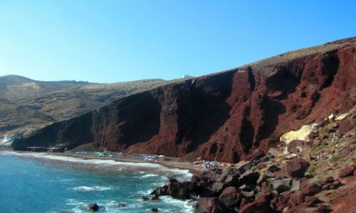 Zdjecie GRECJA / Cyklady / Wyspa Santorini / Czerwone plae