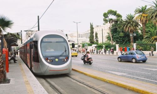 Zdjęcie GRECJA / Ateny / Kalamaki / Olimpijski tramwaj