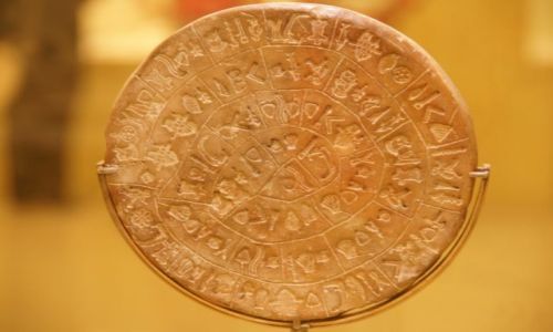 Zdjęcie GRECJA / Kreta / Muzeum archeologiczne w Heraklionie / Dysk z Faistos