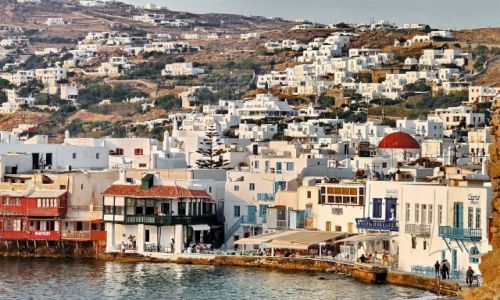 Zdjecie GRECJA / Cyklady / Mikonos / Leniwe miasteczko greckie