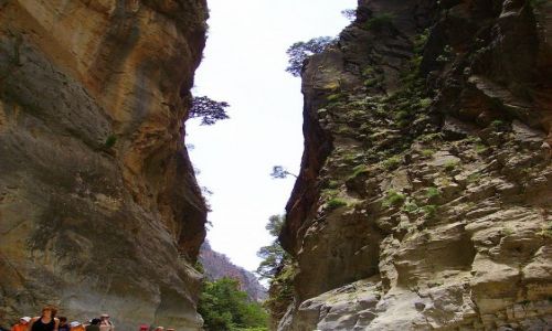 Zdjecie GRECJA / wyspa Kreta / Wwz Samaria / wska szczelina midzy cianami wwozu
