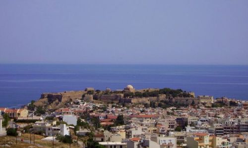 Zdjcie GRECJA / wyspa Kreta / miasteczko Rethymno / widok na Rethymno ze stara twierdza
