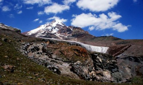 Zdjecie GRUZJA / Kazbegi / Gruzja   Kazbek Gergetii / Lodowiec Gergeti (Odaweri)