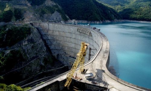 Zdjęcie GRUZJA / Swanetia / Jvari / Inguri Dam