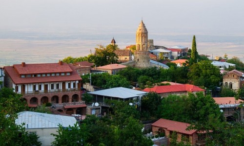 Zdjcie GRUZJA /  Kachetia / Signagi / Panorama Signagi