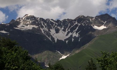 Zdjęcie GRUZJA / Megrelia/Górna Svanetia / treking Mestia-Ushguli / Ściana Bezingi