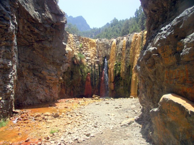 Zdj cia: Wyspa La Palma, Wyspy Kanaryjskie, Kolorowy Wodospad, Cascada de los Colores, HISZPANIA