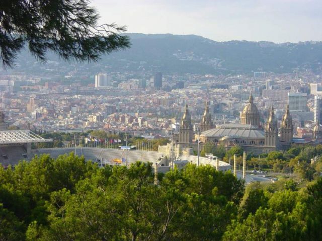 Zdjęcia: Barcelona, Katalonia, Montjuic - widok na Barcelonę, HISZPANIA Zdjęcia: Barcelona, Katalonia, Montjuic - widok na Barcelonę, HISZPANIA